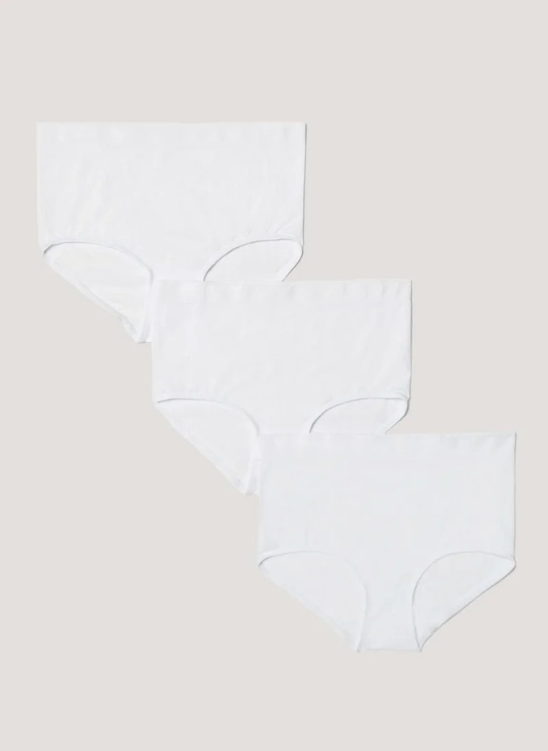 3-Pack Seamless Full Briefs White