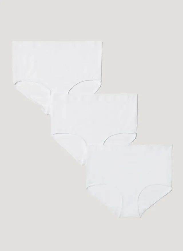 3-Pack Seamless Full Briefs White