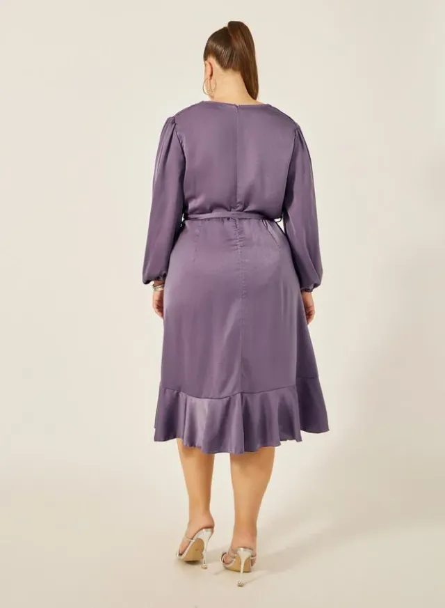 Ruffled Faux-Wrap Dress – image 5