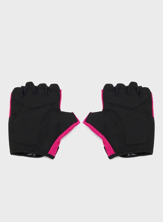 Women's Training Gloves - Pink/Black/White, Velcro Closure, Polyester/Pu Material – image 3