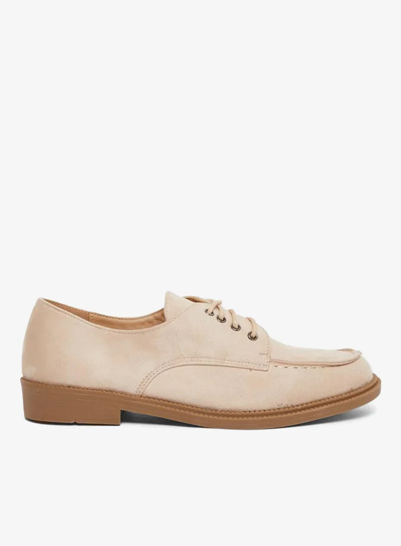 Styli Suede Lace Up Casual Shoes Pink
