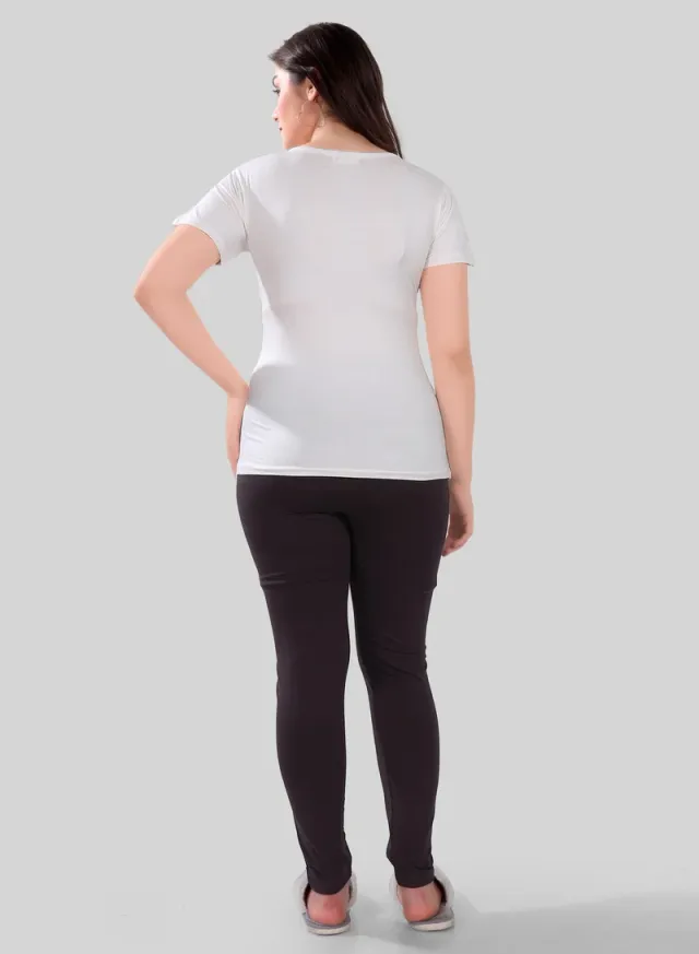 Maternity Nursing Top - White, Short Sleeve, Pull-On, India – image 4