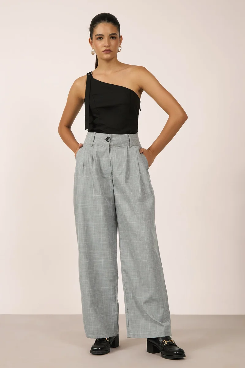 Virgio Women's Solid Full Length Trousers