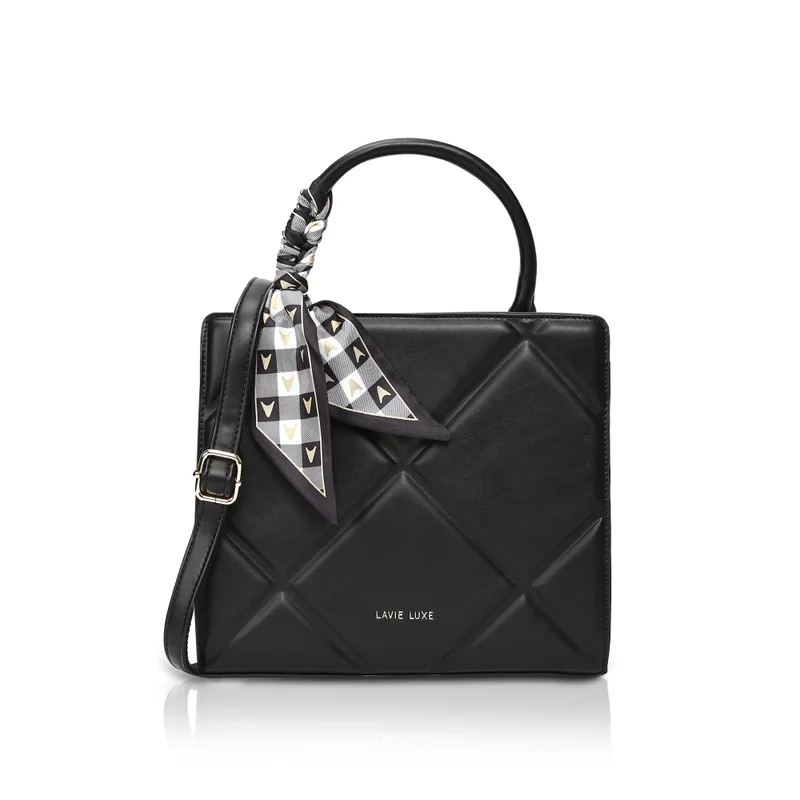 Luxe Quare25 Medium Satchel Black