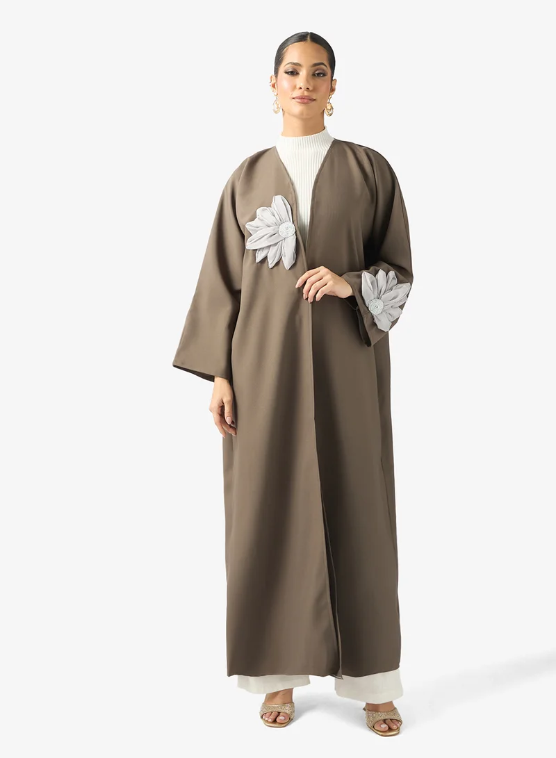 Floral Applique Abaya & Sheila