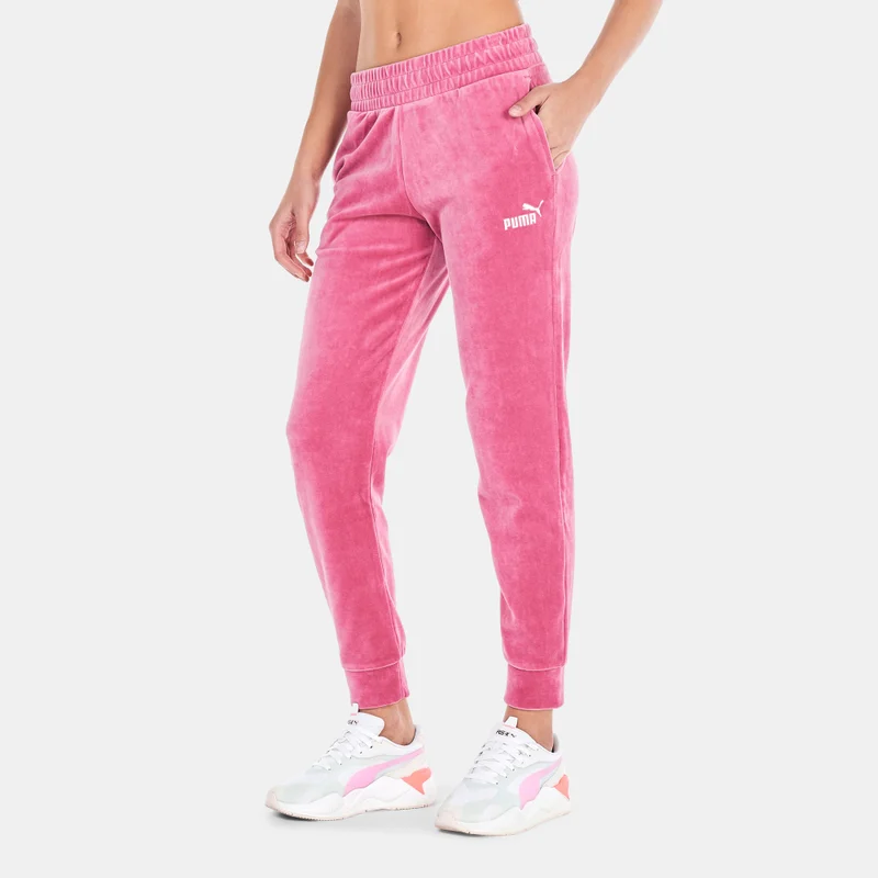 Women's ESS+ Velour Pants Pink