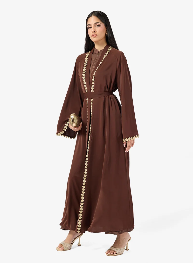 Contrast Piping Abaya