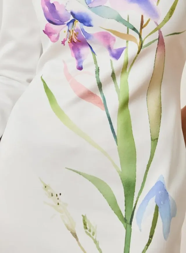Floral A-Line Maxi Dress Off-White – image 5