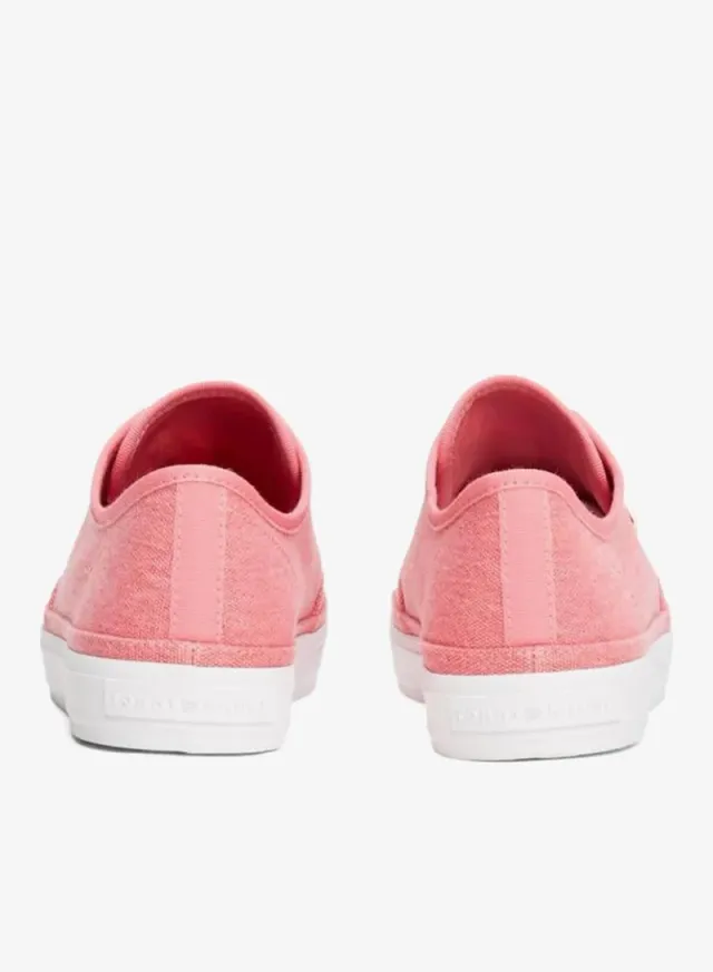 Blue Solid Canvas Low Top Lace-Up Sneakers for Women – image 3
