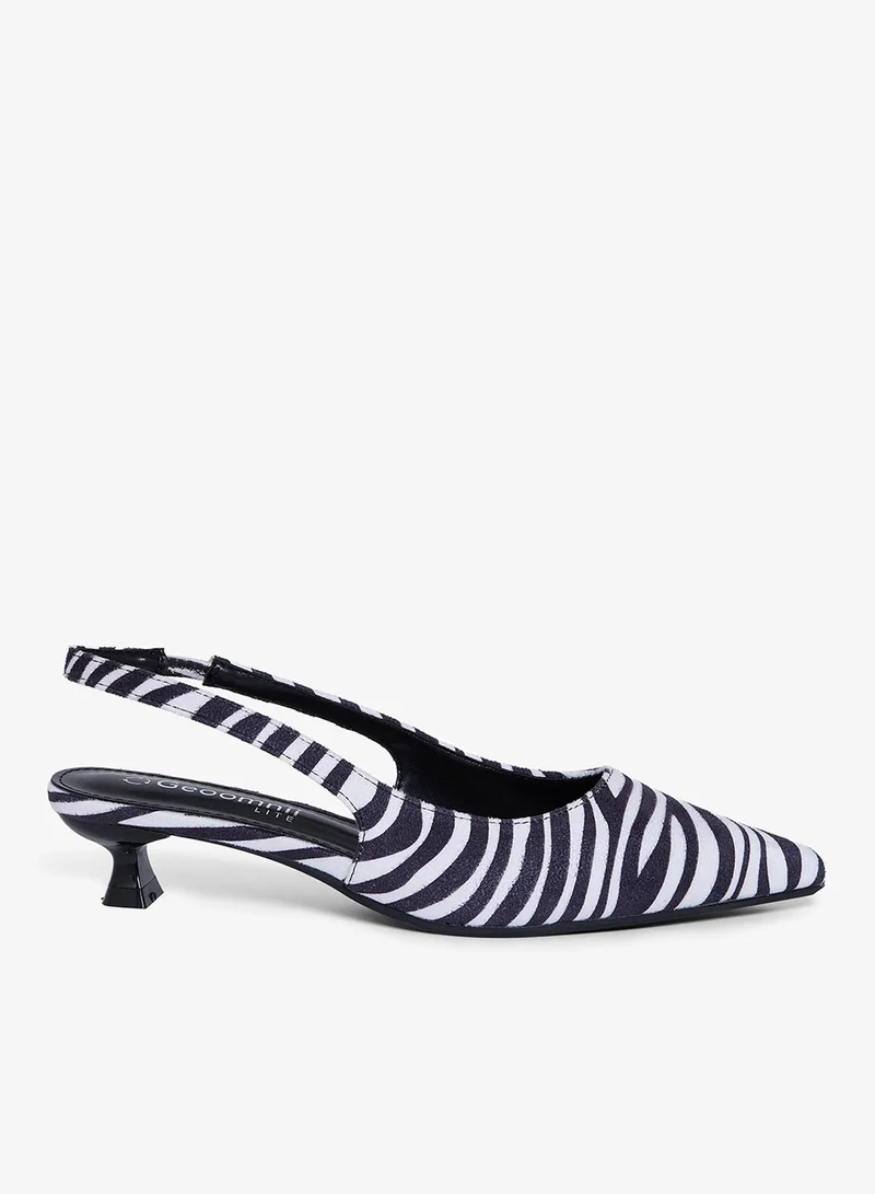 Geoomnii Women's Low Heel Slip-On Mules Black