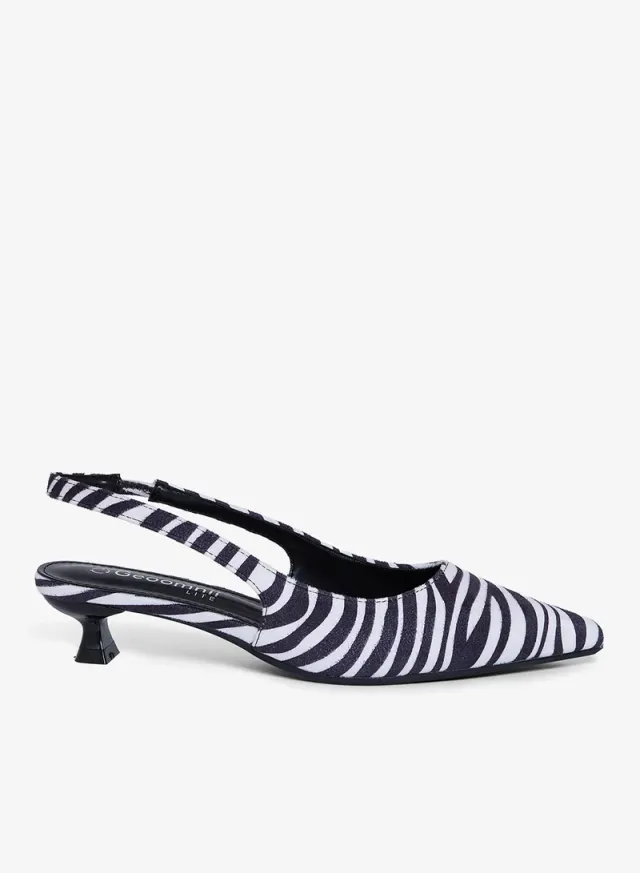 Geoomnii Women's Low Heel Slip-On Mules Black