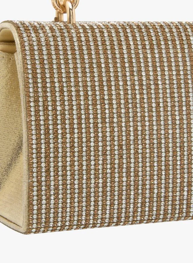 Rhinestone Embellished Clutch With Button Closure Ramadan Collections
