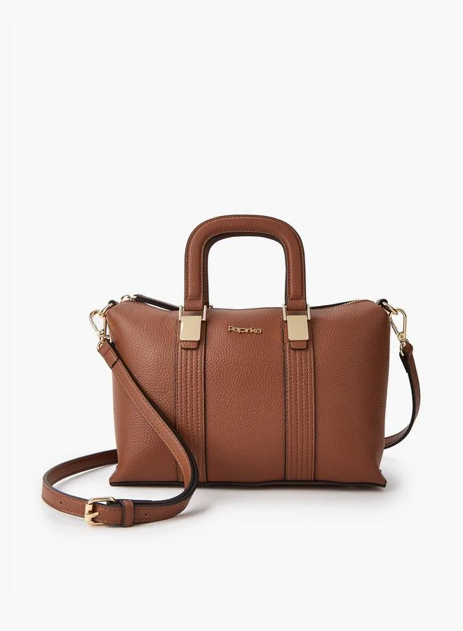 Textured Zip Tote Bag