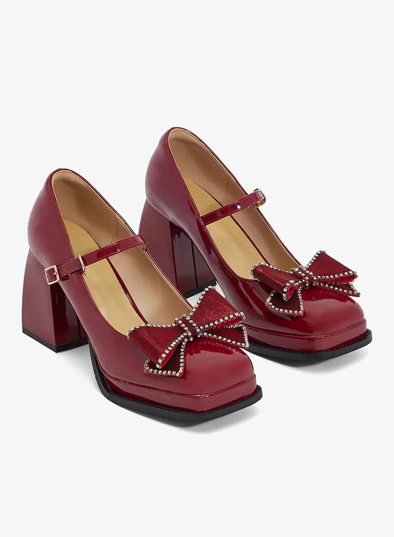Classic Pumps Dark Red