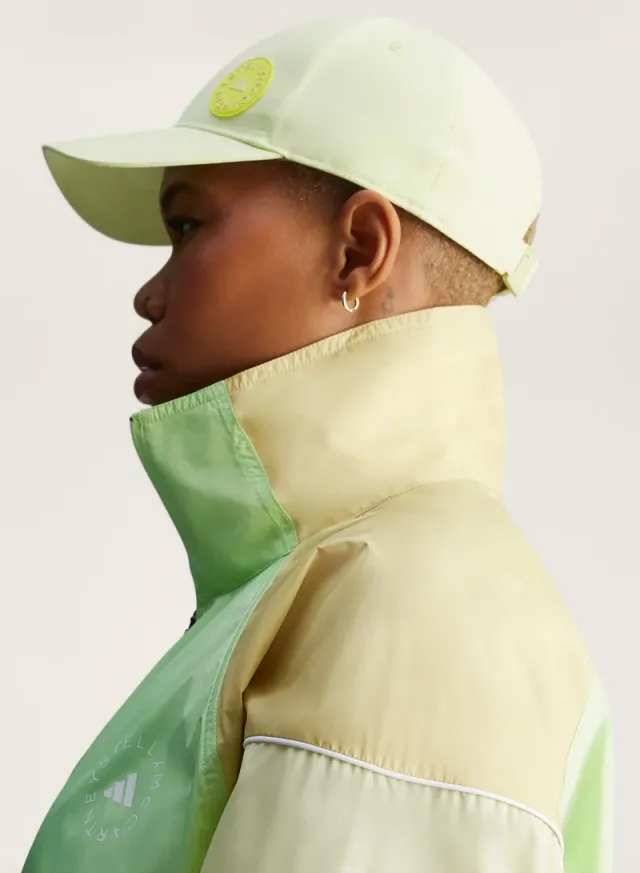 Women's Green Colour-Blocked Running Jacket - Full Zip, High Neck, Long Sleeves – image 5
