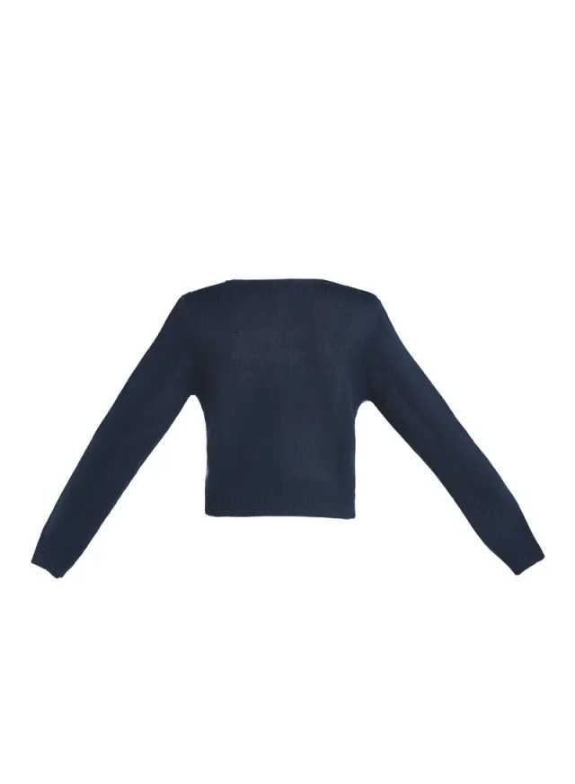 Argyle Check Cardigan Grey – image 6