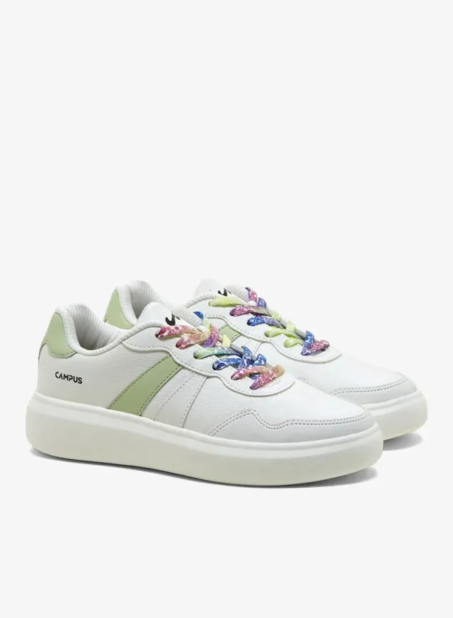 Women's Color-Block Low Top Sneakers White Blue – image 4