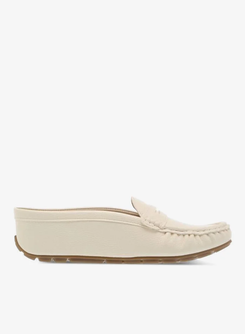 Cutout Detail Comfort Mules Cream