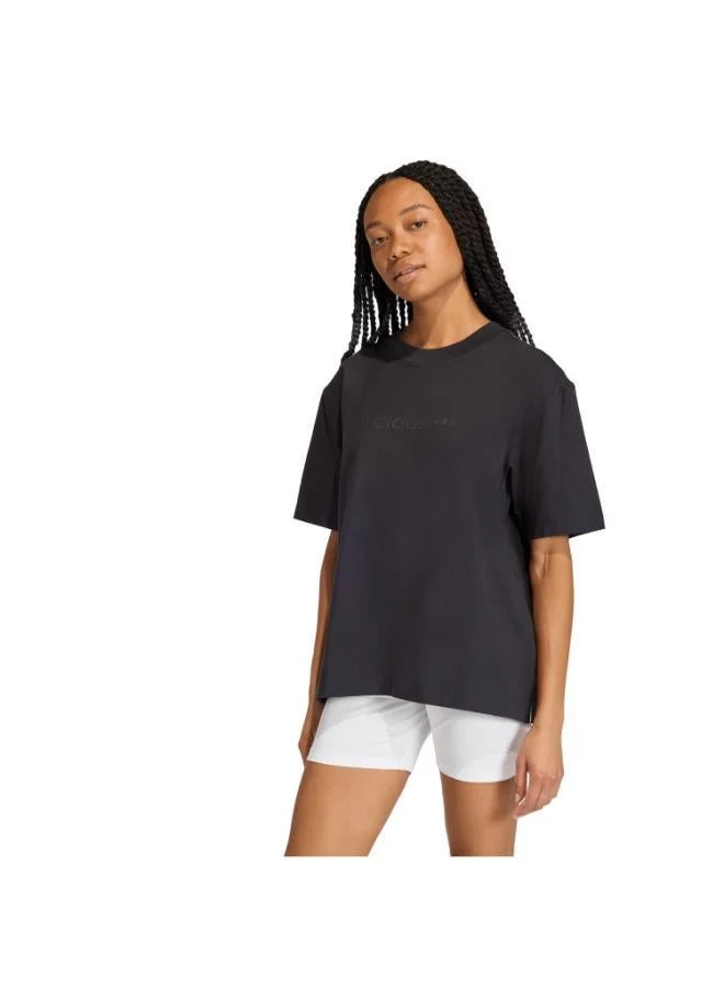 Essentials Oversized Linear T-Shirt Black