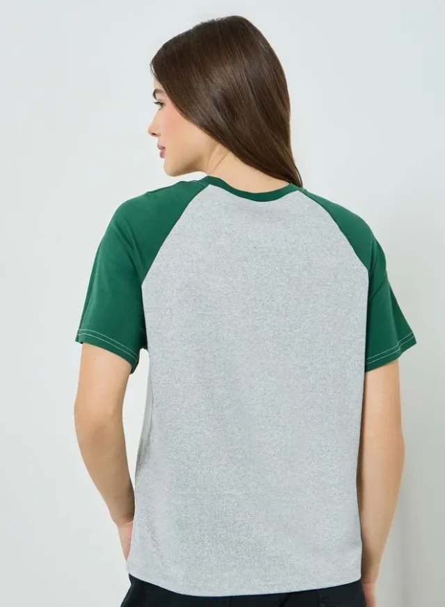 Contrast Raglan T-Shirt Grey – image 4