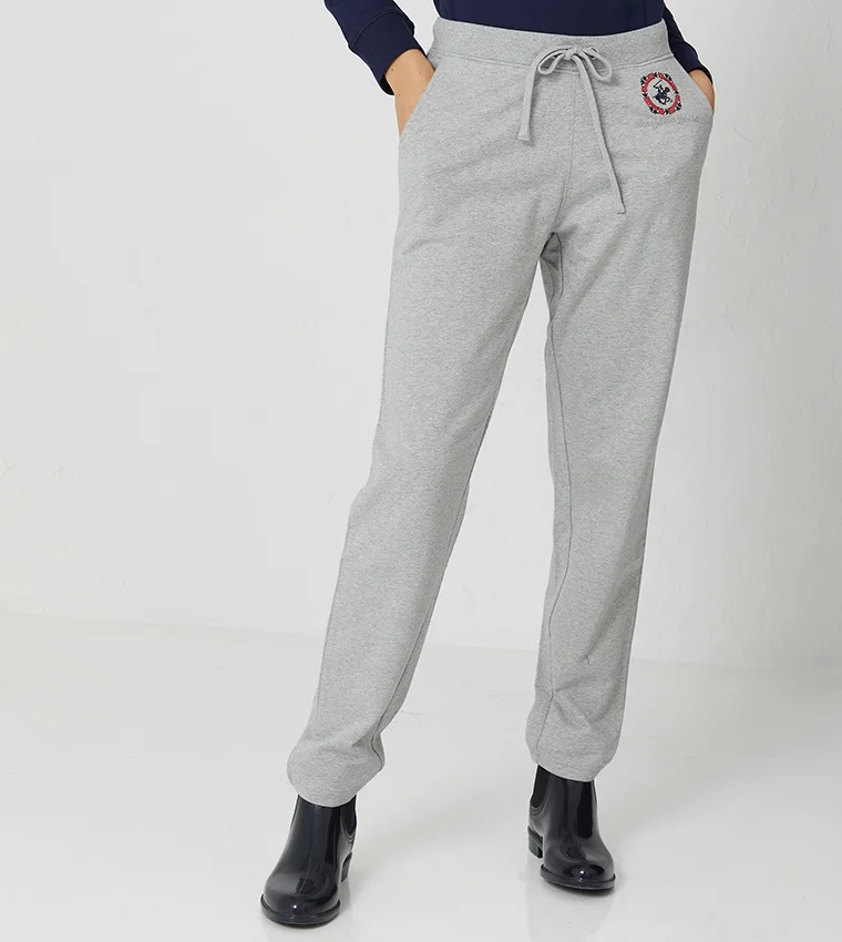 Beverly Hills Polo Club Ring of Flowers Track Pants Light Gray