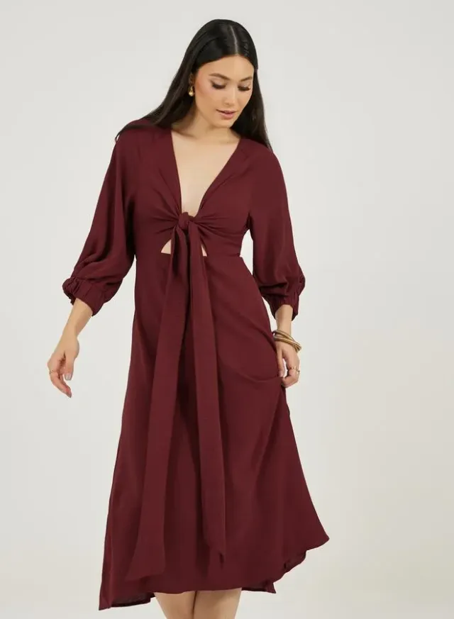 Tie-Front Midi Dress – image 5