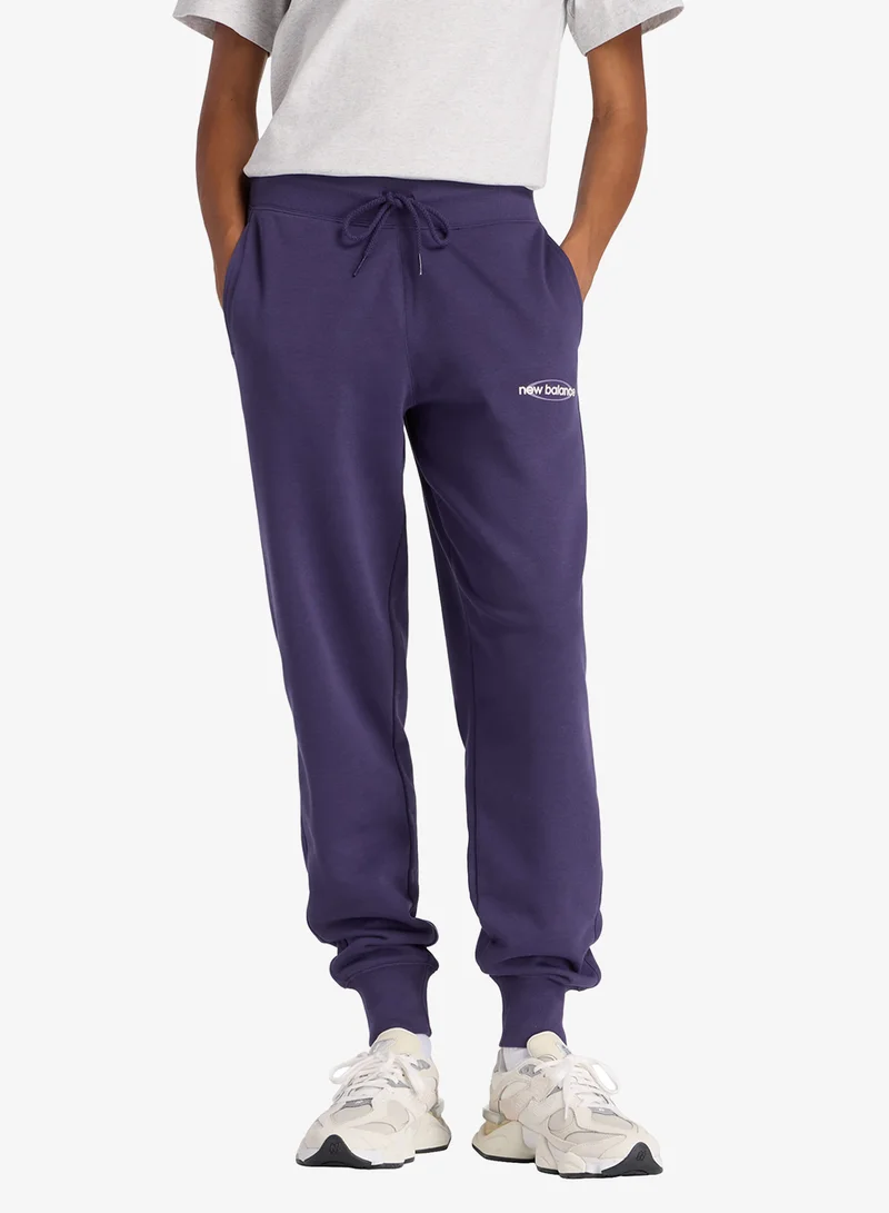 French Terry Graphic Joggers Dark Slate Blue
