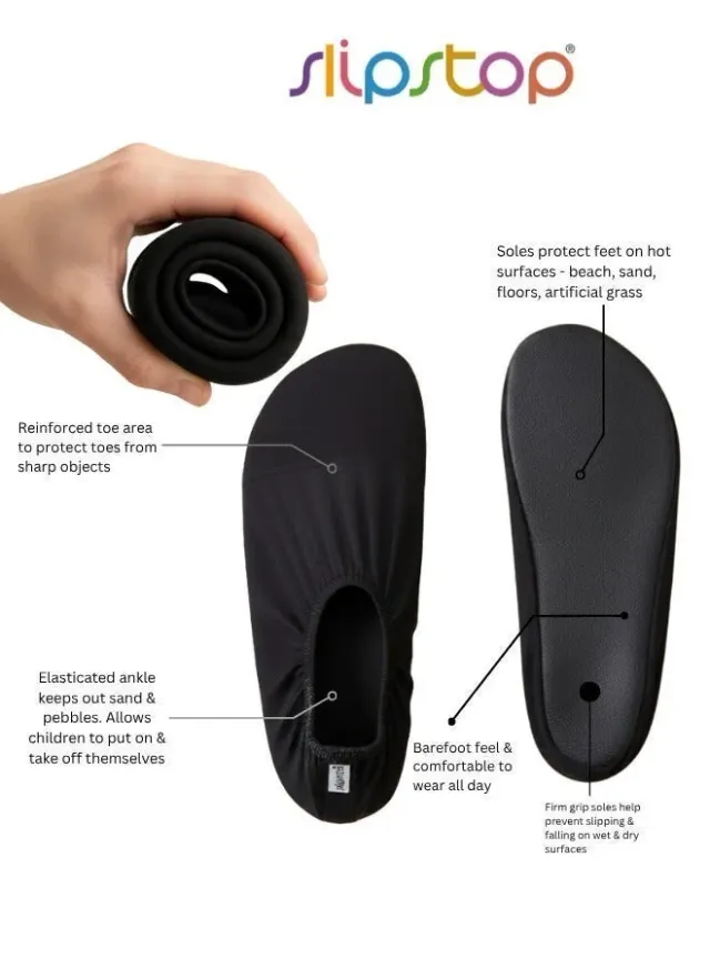 Black Unisex Yoga & Indoor Non-Slip Elastic Slippers – image 4