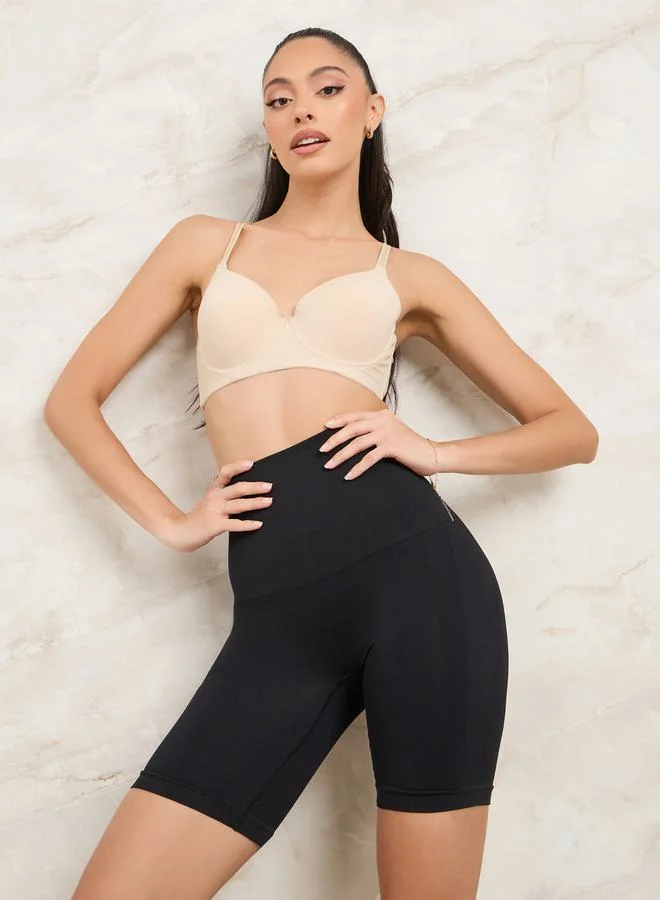 High Waist Tummy and Thigh Slimmer Shapewear Black