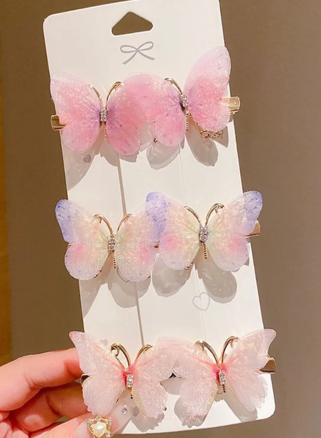 Set of 6 - Butterfly Hair Clips