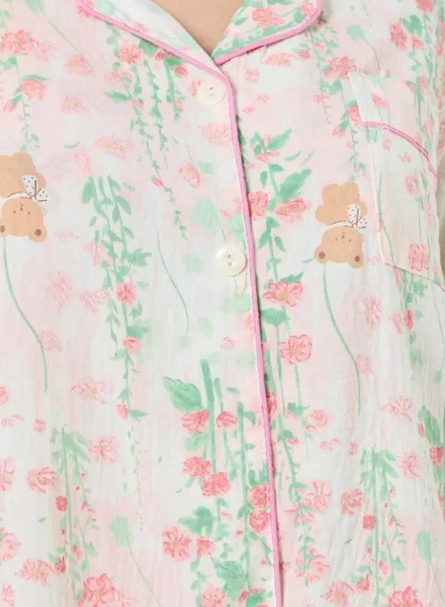 Floral Print Pajama Set – image 4