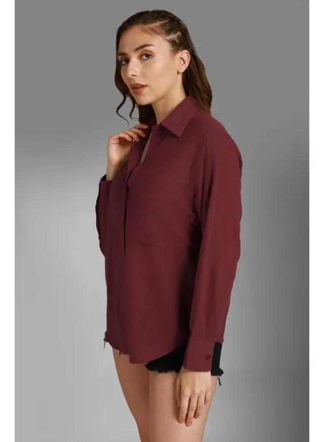 Women's Cotton Button Down Shirt White – image 4