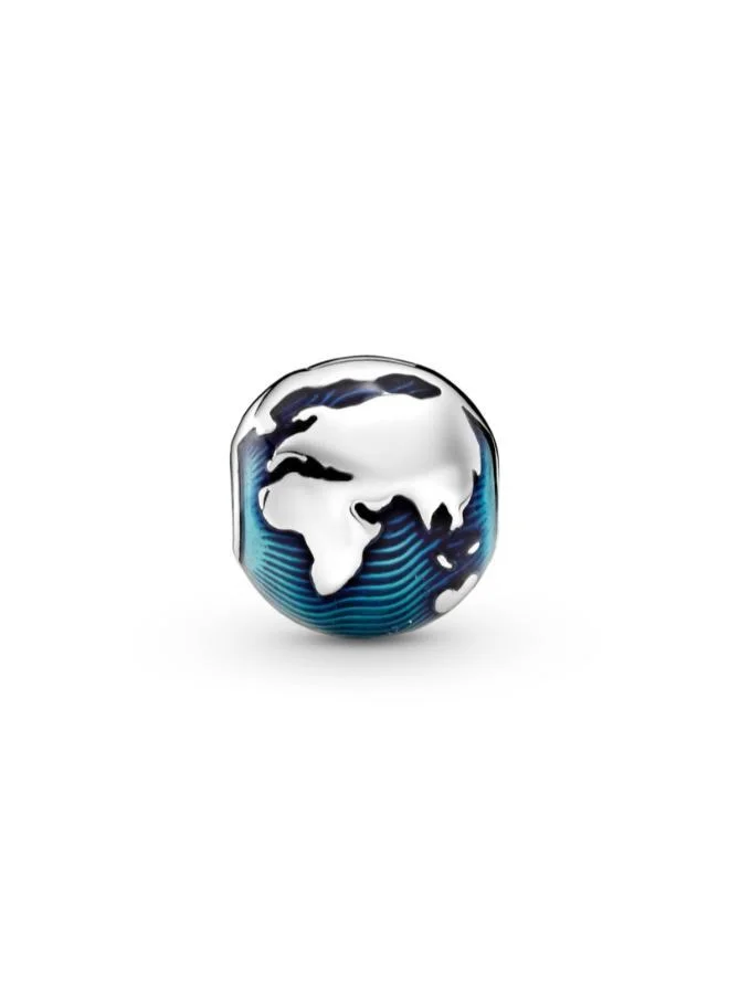 Globe Clip Charm Blue