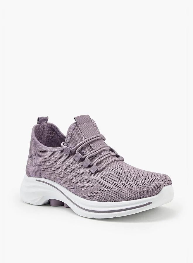 Lace-Up Pull Tab Sports Shoes Lilac
