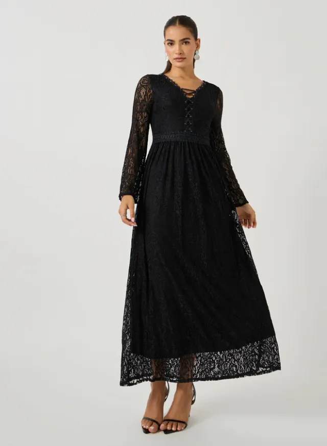 Long Sleeve Lace Dress – image 2