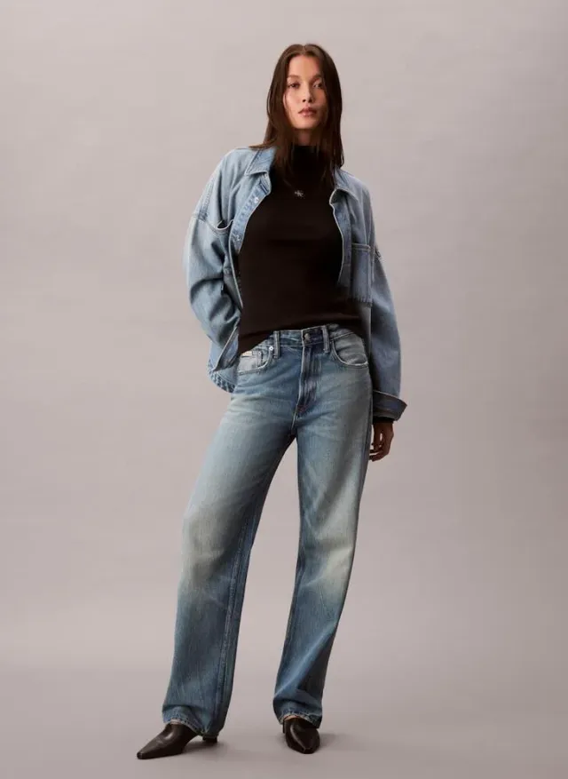 Calvin Klein Jeans Women's Black Graphic High-Neck Long-Sleeve Top – image 5
