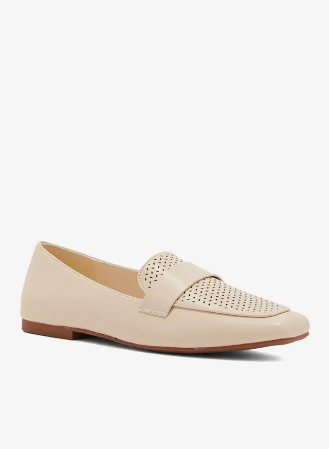 Cutout Detail Loafers Cream – image 2
