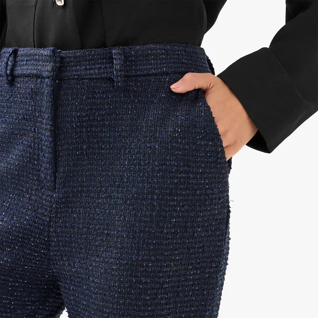High-Rise Bootcut Tweed Lurex Trousers (52% Viscose, 48% Polyester) – image 4