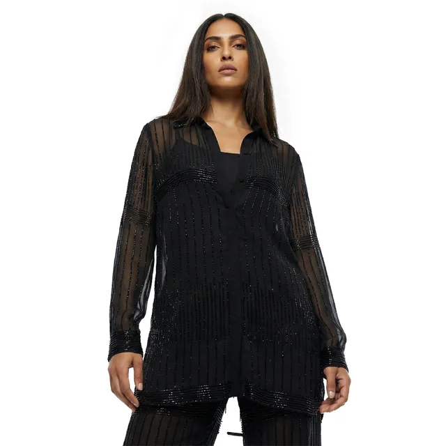 Beaded Longline Shirt – image 6