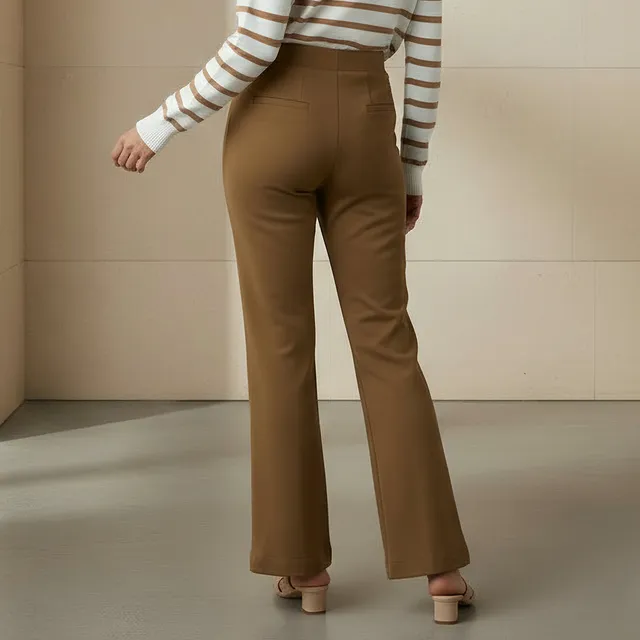 High-Rise Bootcut Ankle-Length Trousers - Viscose Blend – image 3