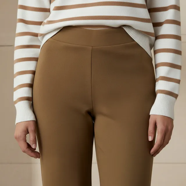 High-Rise Bootcut Ankle-Length Trousers - Viscose Blend – image 4