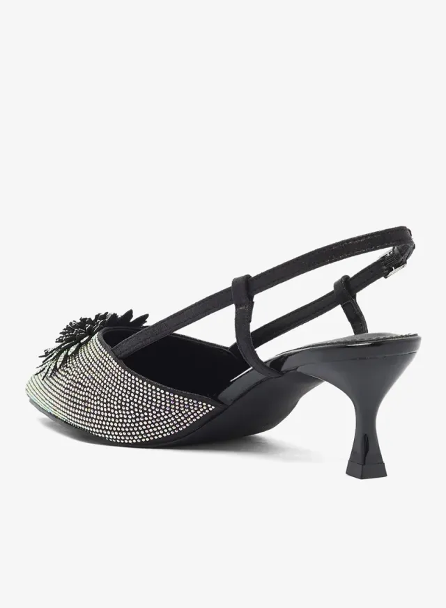 Diamante Pointed Slingback Pumps – image 2