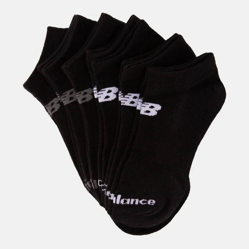 Everyday Lightweight No-Show Socks 6-Pack Black