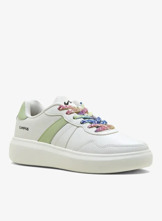 Women's Color-Block Low Top Sneakers White Blue – image 2