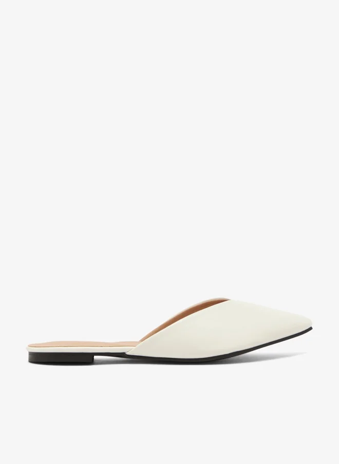 Classic PU Mules White