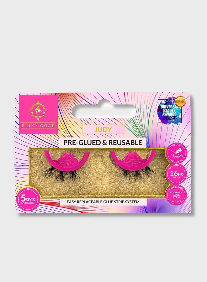 JUDY Pre-Glued Lashes Bright Magenta