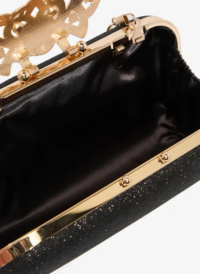 Diamante Embellished Bag Gold – image 4