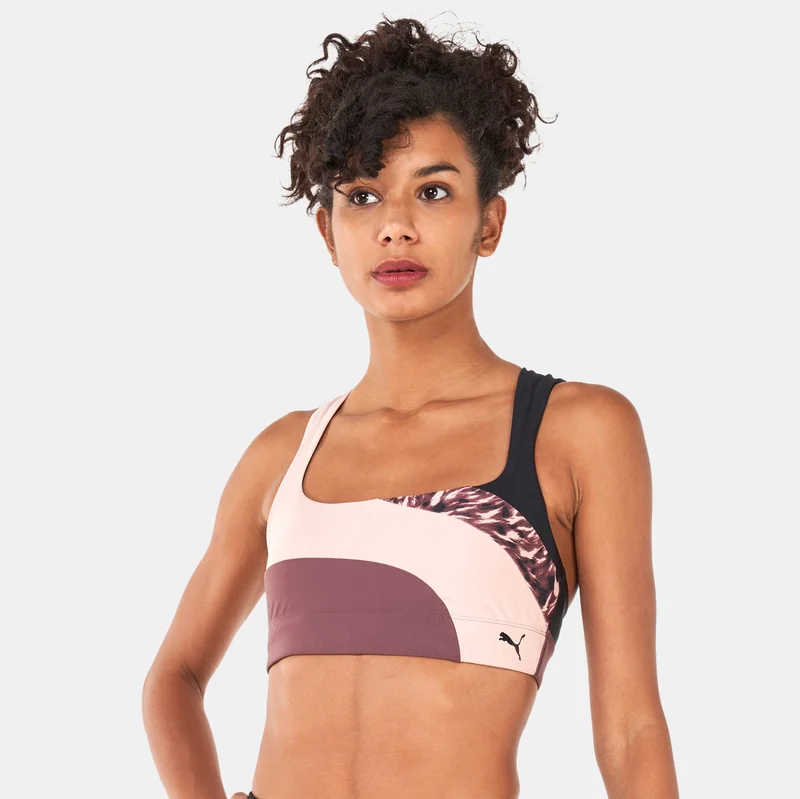 Safari Glam Mid-Impact Sports Bra Pale Rose