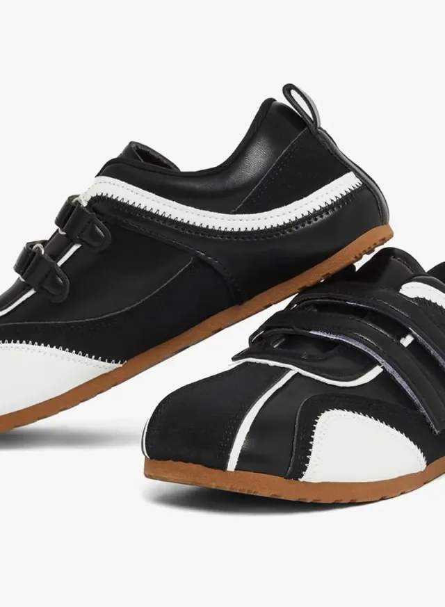 Women Black Double Velcro Strap Sneakers – image 3