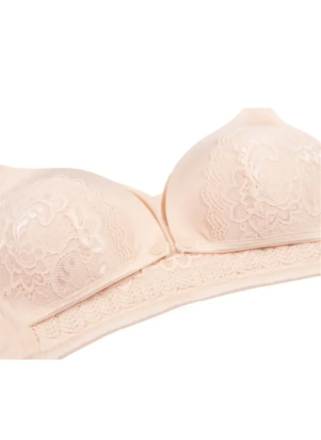 Beige Cotton Blend Maternity & Nursing Bra - Medium Impact Support – image 7